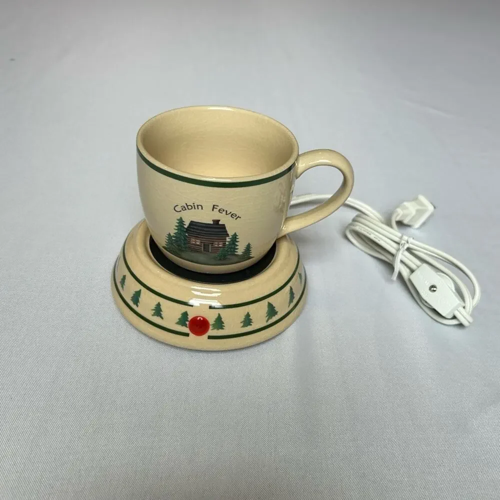 Ceramic Coffee Mug with Warming Plate 